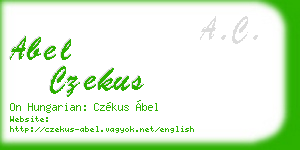 abel czekus business card